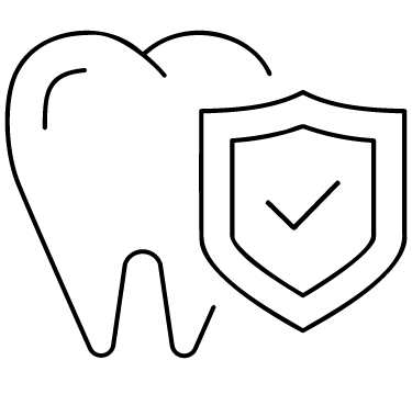Personalised dental care icon for metal braces
