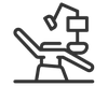 Icon of dental clinic chair for in-clinic checkup