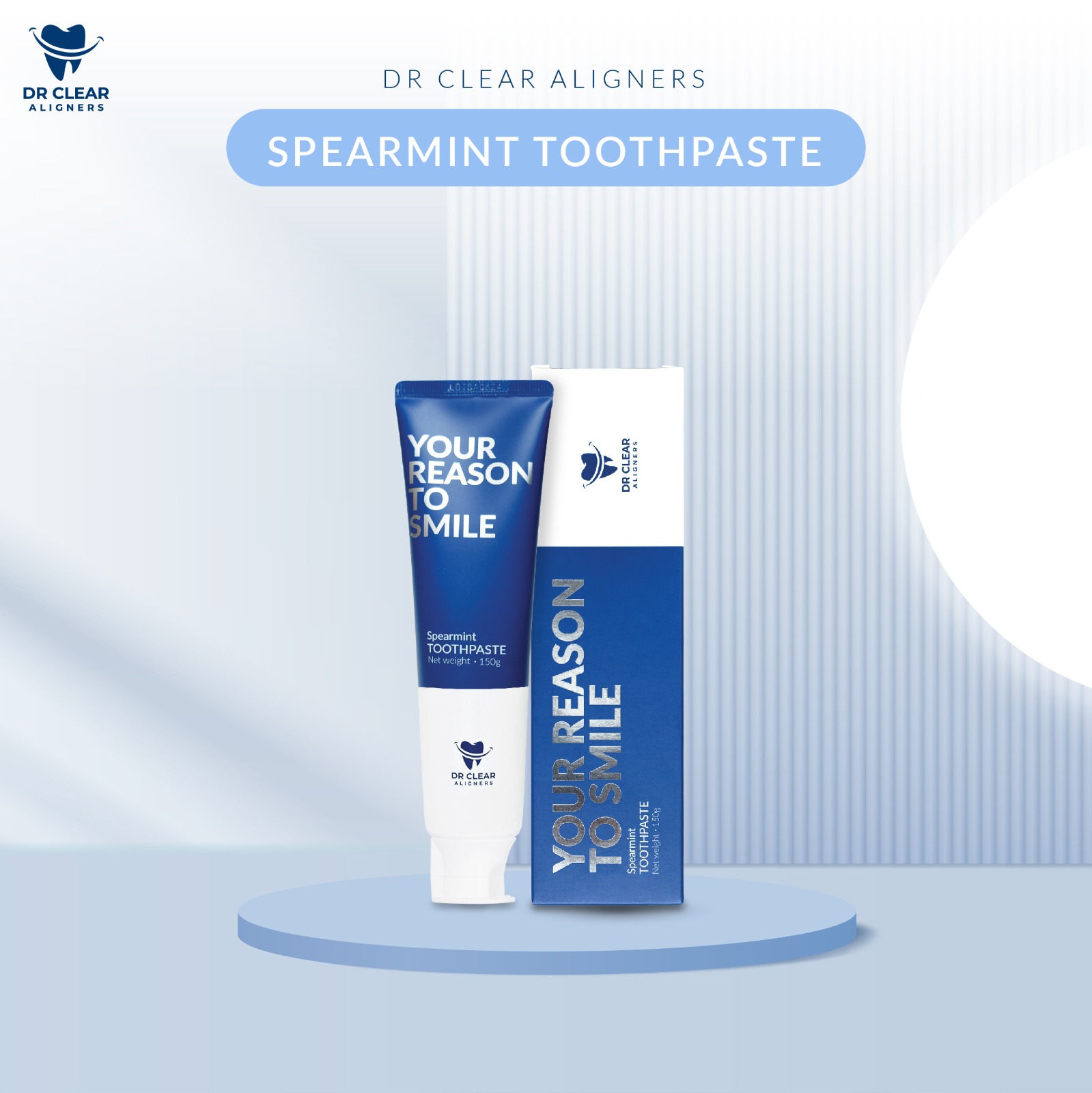 Dr Clear Aligners Cleaning Tablet + Spearmint Toothpaste Dr Clear