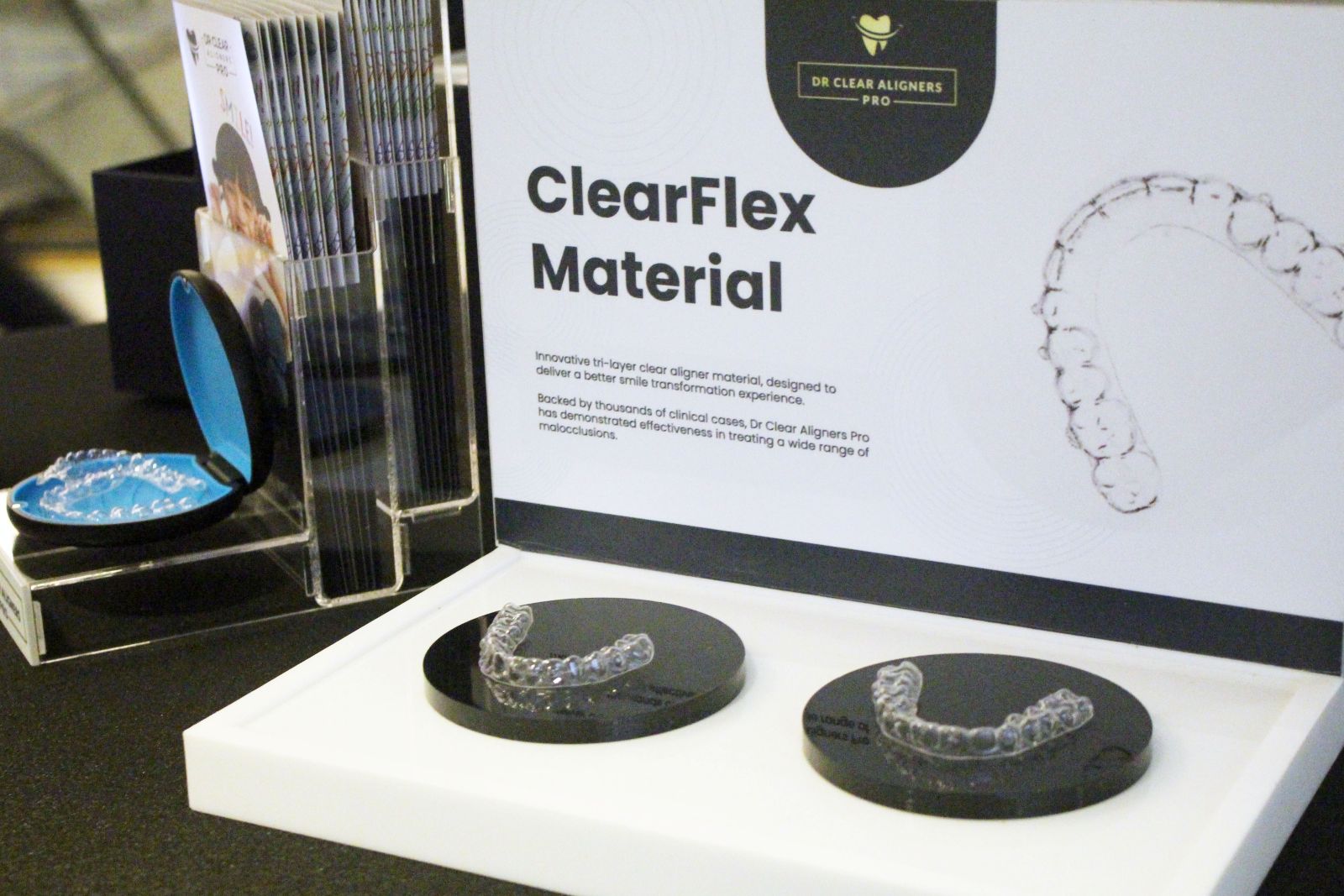 ClearFlex material showcase by Dr Clear Aligners PRO during MIDS 2026
